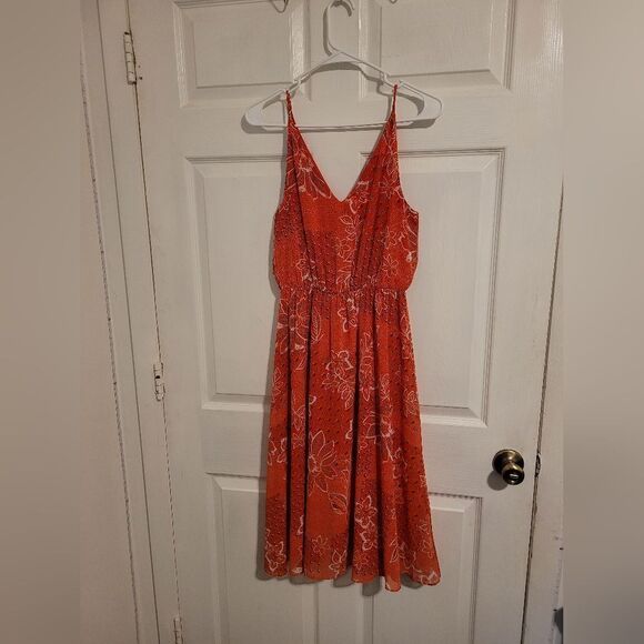 Soprano orange floral sun dress - Picture 1 of 5